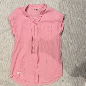 Simply Southern Light Pink Button Down Shirt